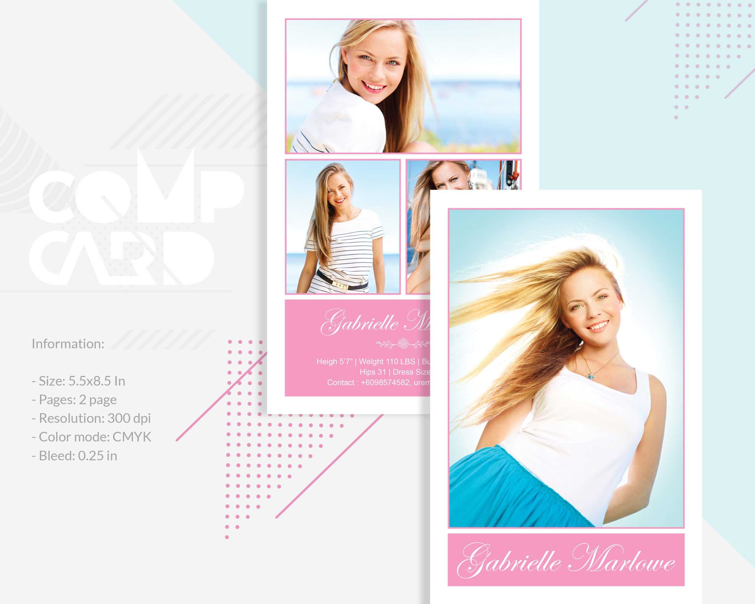 Model Composite Template Modeling Comp Card Fashion Model Comp Card  Template Modeling Agency Card Model Search Model Comp Card For Download Comp Card Template