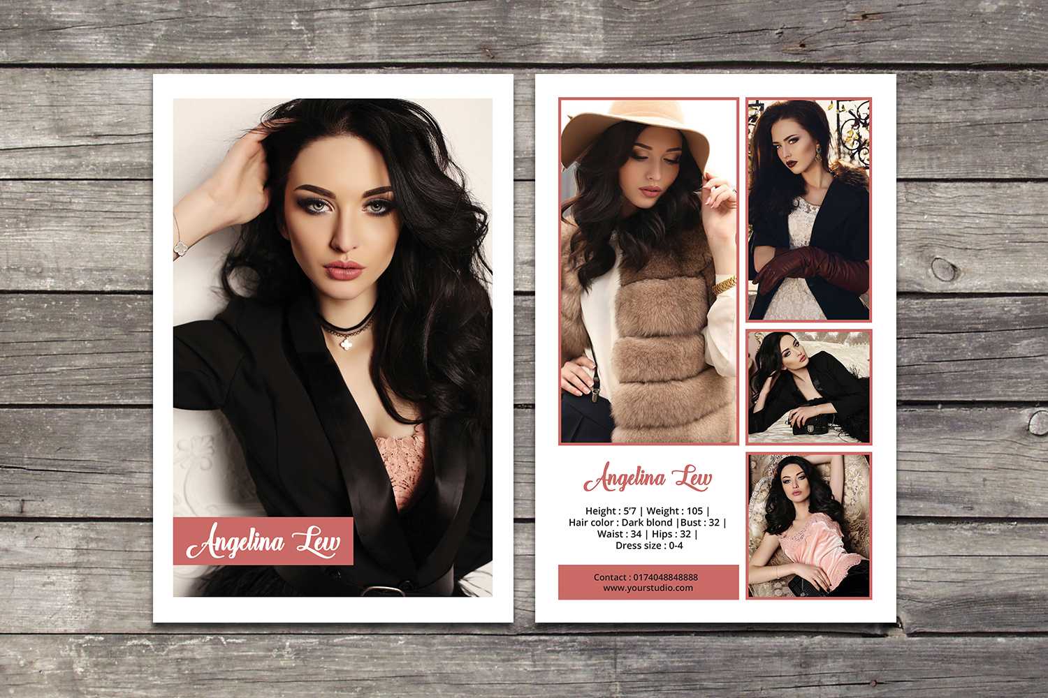 Modeling Comp Card Template, Ms Word & Photoshop Template Inside Comp Card Template Download