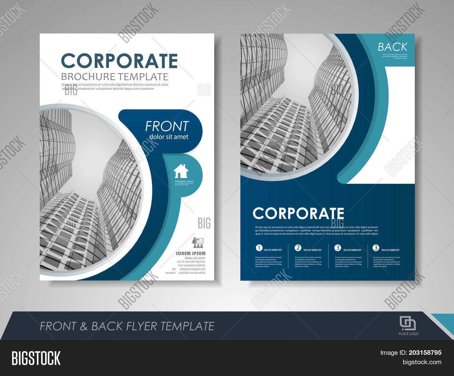 Modern Blue Brochure Vector & Photo (Free Trial) | Bigstock Regarding Technical Brochure Template