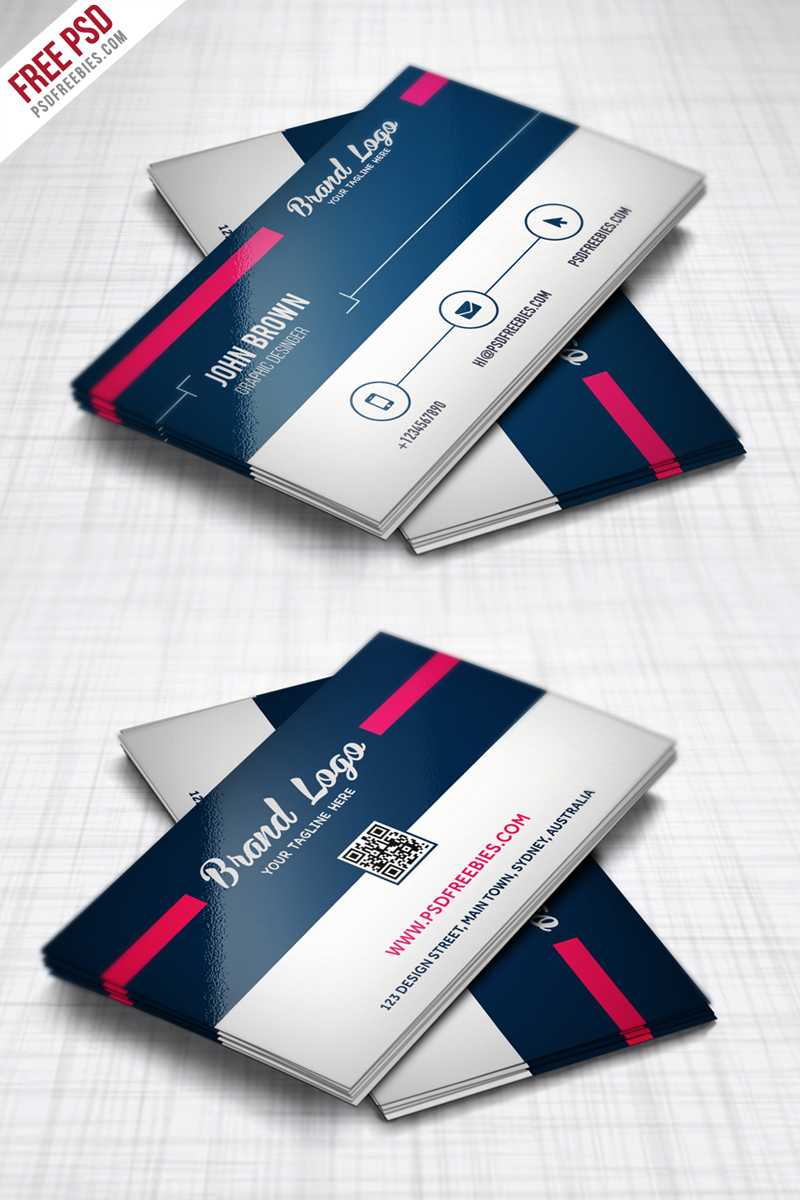 Modern Business Card Design Template Free Psd | Psdfreebies For Free Psd Visiting Card Templates Download