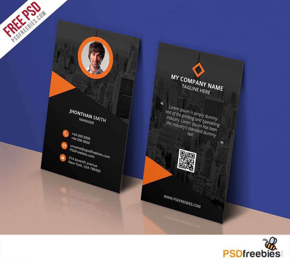 Modern Corporate Business Card Template Free Psd With Regard To Template Name Card Psd