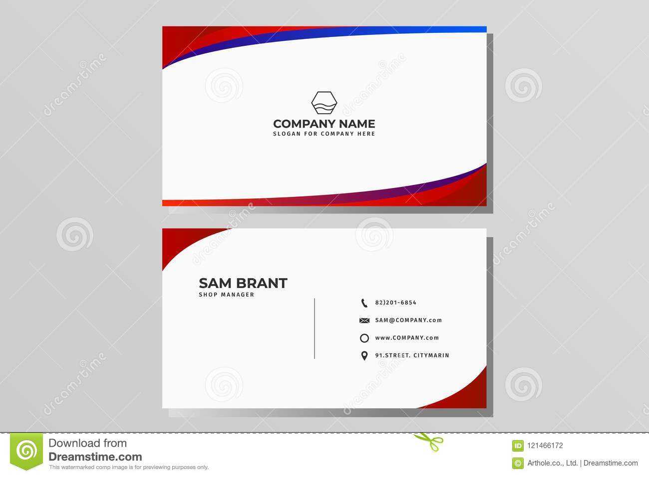 Modern Creative Business Card And Name Card,horizontal With Place Card Size Template