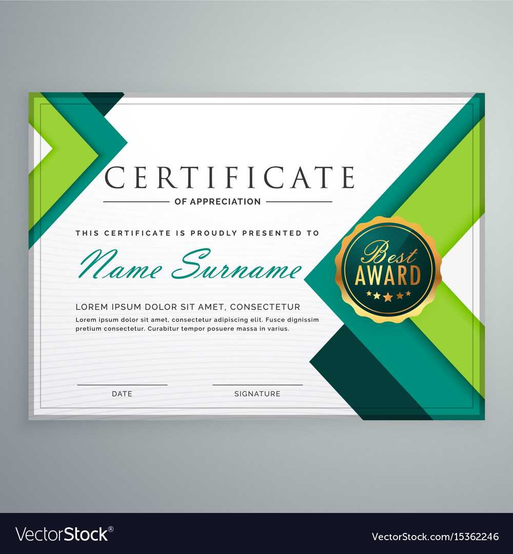 Modern Geometric Shape Certificate Design Template Throughout Design A Certificate Template