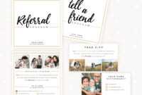 Modern Hand Lettering Referral Card Set - Strawberry Kit intended for Referral Card Template