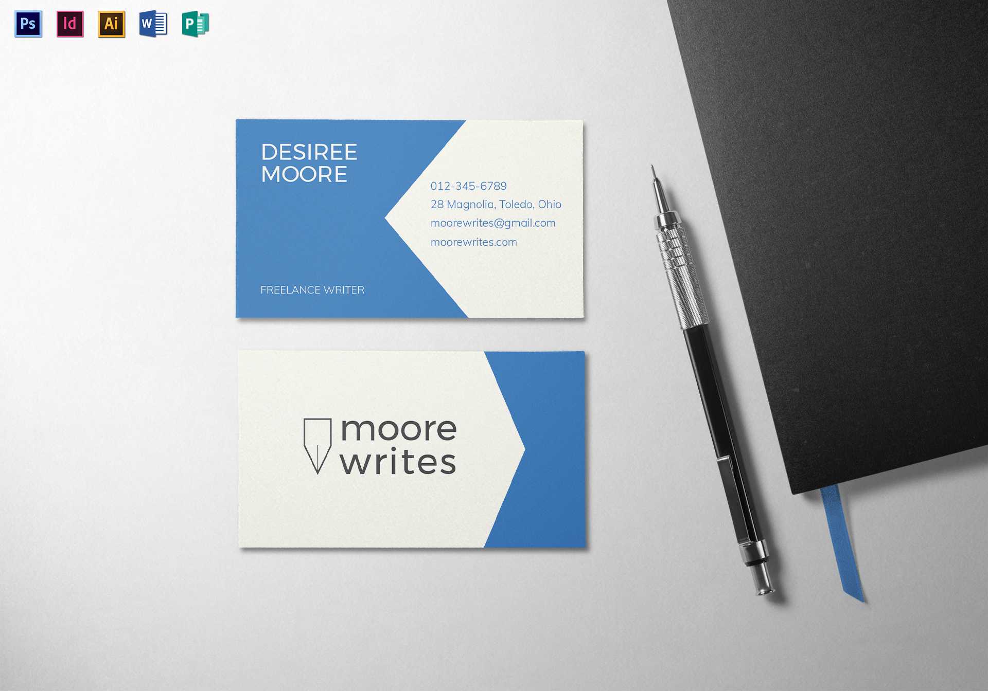 Modern Minimal Business Card Template Throughout Freelance Business Card Template