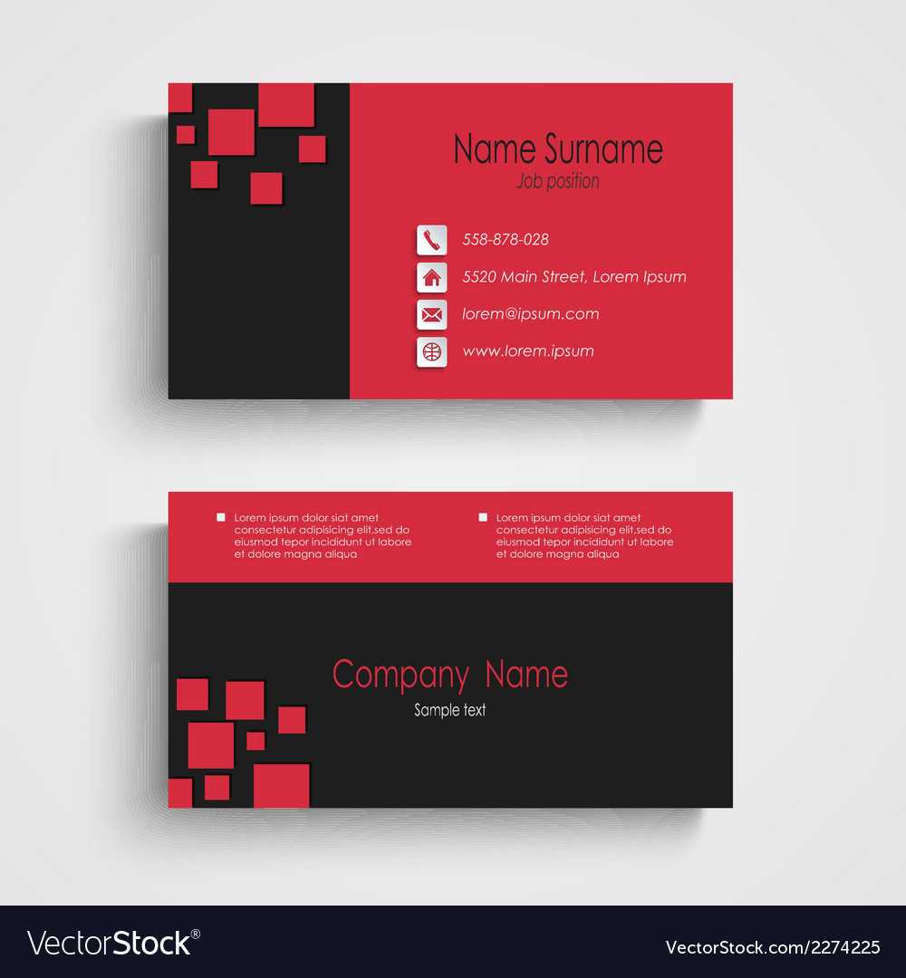 Modern Sample Business Card Template With Advertising Card Template