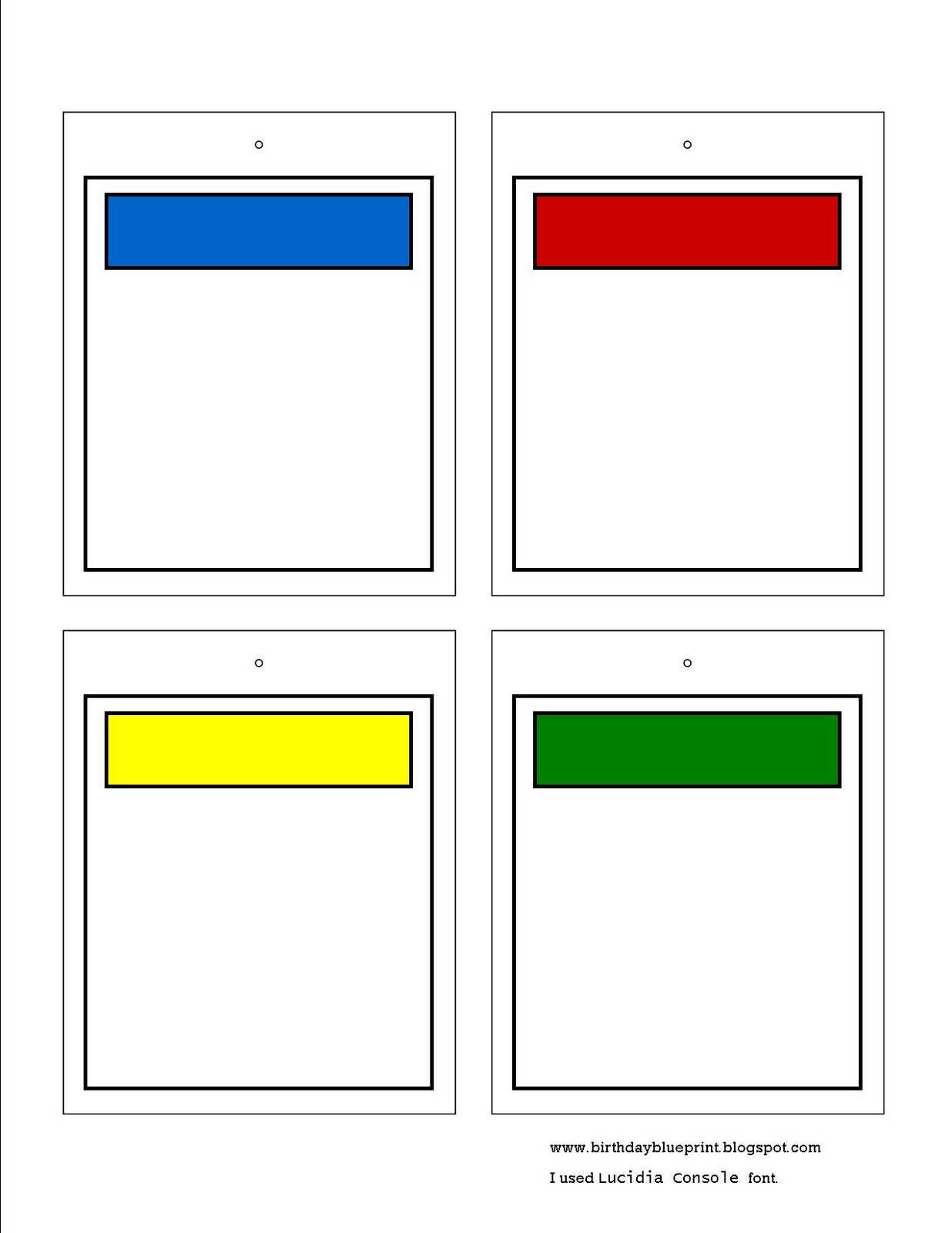 Monopoly Card Template Word – Brilean Intended For Template For Cards In Word