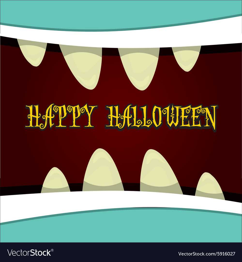 Monster Face Halloween Greeting Card Inside Monster High Birthday Card Template