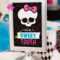 Monster High Birthday Party – (Freaky Fab) Free Printables Pertaining To Monster High Birthday Card Template