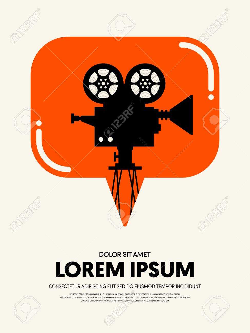 Movie And Film Festival Poster Template Design Modern Retro Vintage.. Regarding Film Festival Brochure Template