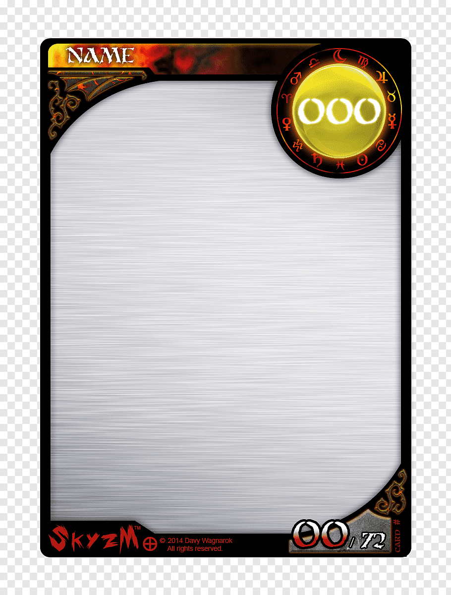 Multicolored Game Card Template, Template Collectable In Blank Magic Card Template