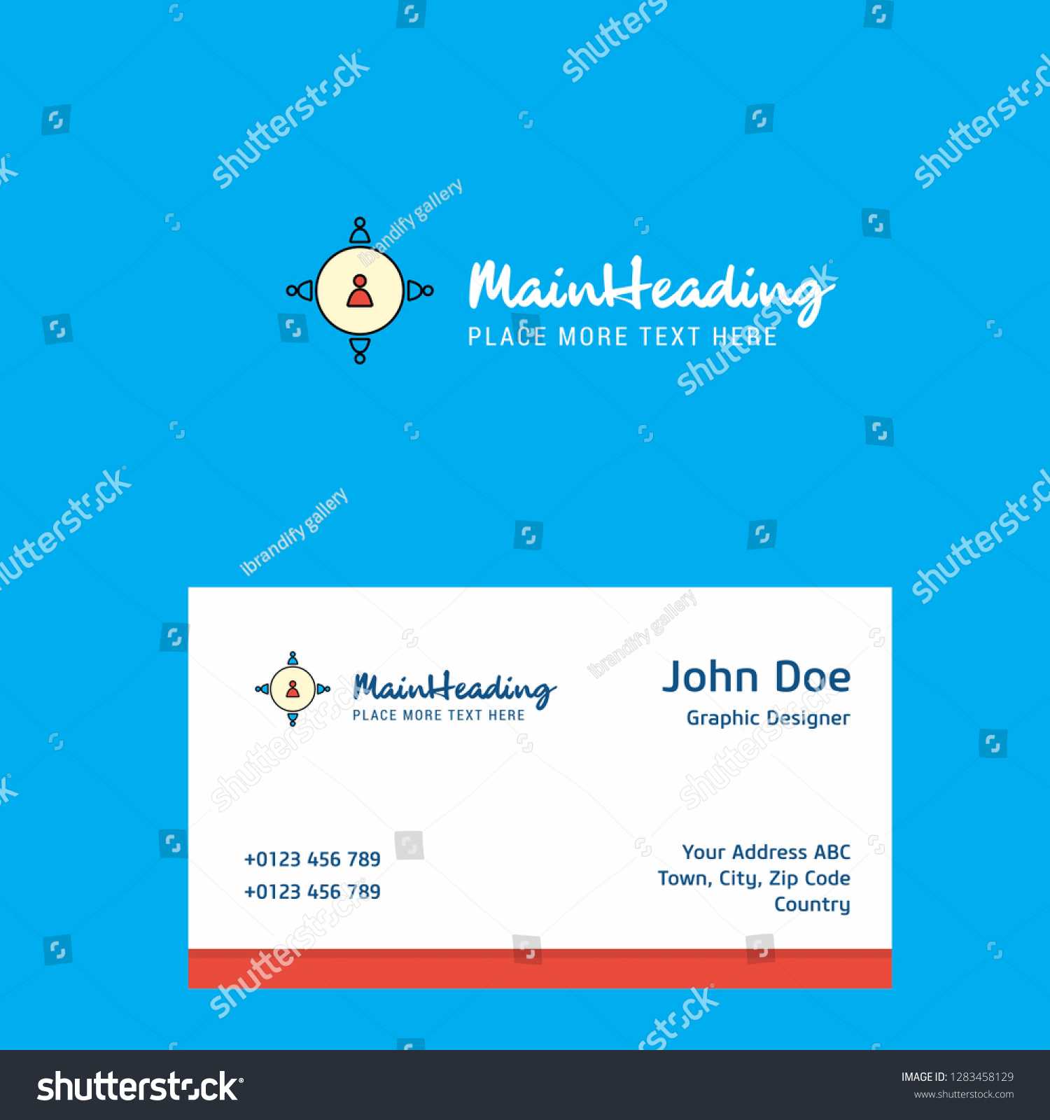 Networking Logo Design Business Card Template Stock Vector With Networking Card Template