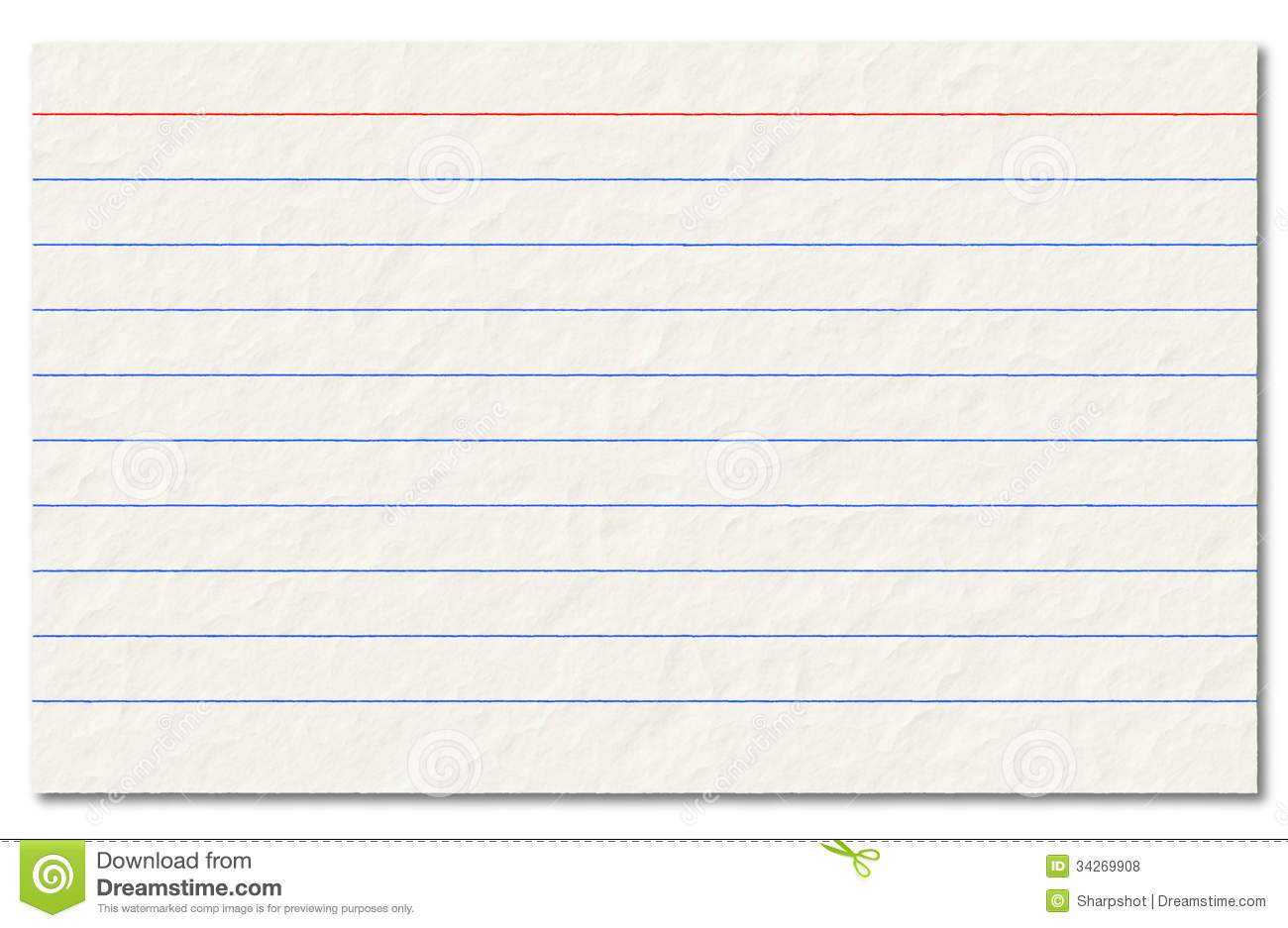 Note Card Clipart With 3X5 Blank Index Card Template