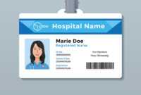 Nurse Id Card Medical Identity Badge Template pertaining to Hospital Id Card Template