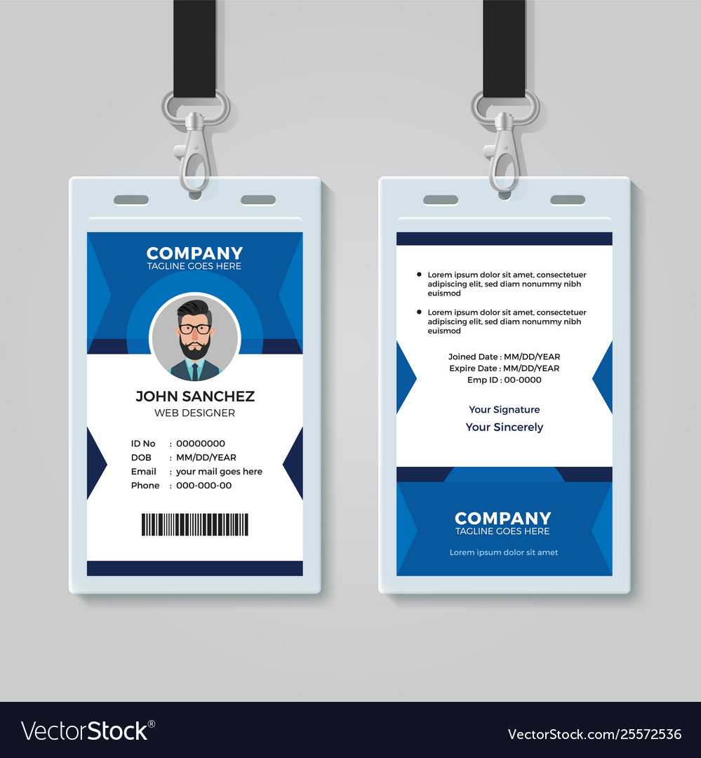 Office Identity Card Template Pertaining To Personal Identification Card Template