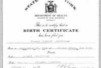 Official Blank Birth Certificate For A Birth Certificate in Official Birth Certificate Template