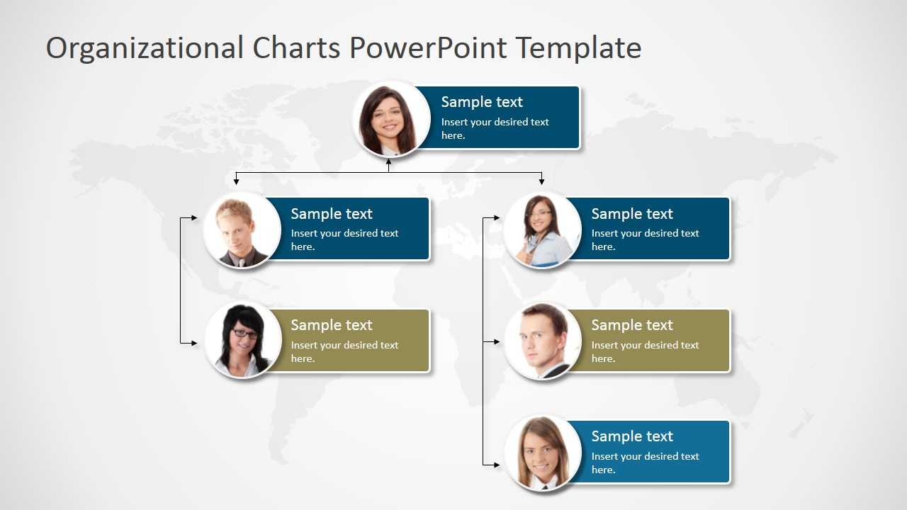 Organizational Charts Powerpoint Template - Slidemodel For Microsoft Powerpoint Org Chart Template