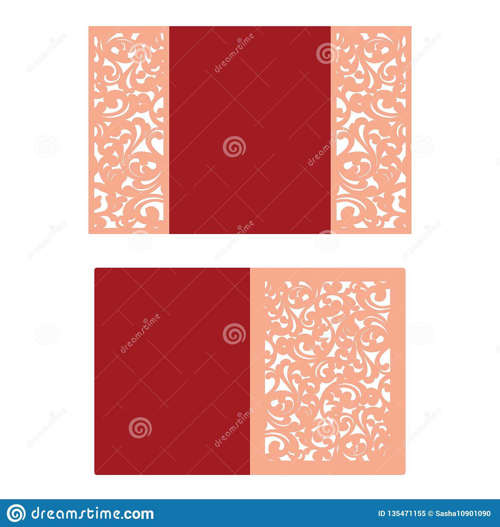 Paper Cut Out Card. Laser Cut Pattern For Invitation Card Regarding Fold Out Card Template