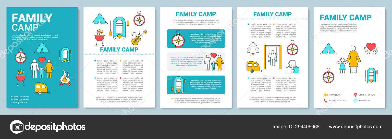 Parents And Children Country Camp Brochure Template Layout With Country Brochure Template