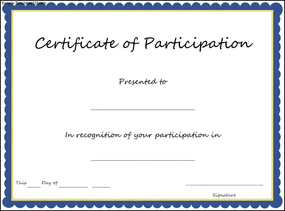 Participation Award Template – Milas.westernscandinavia For Certificate Of Participation Template Ppt