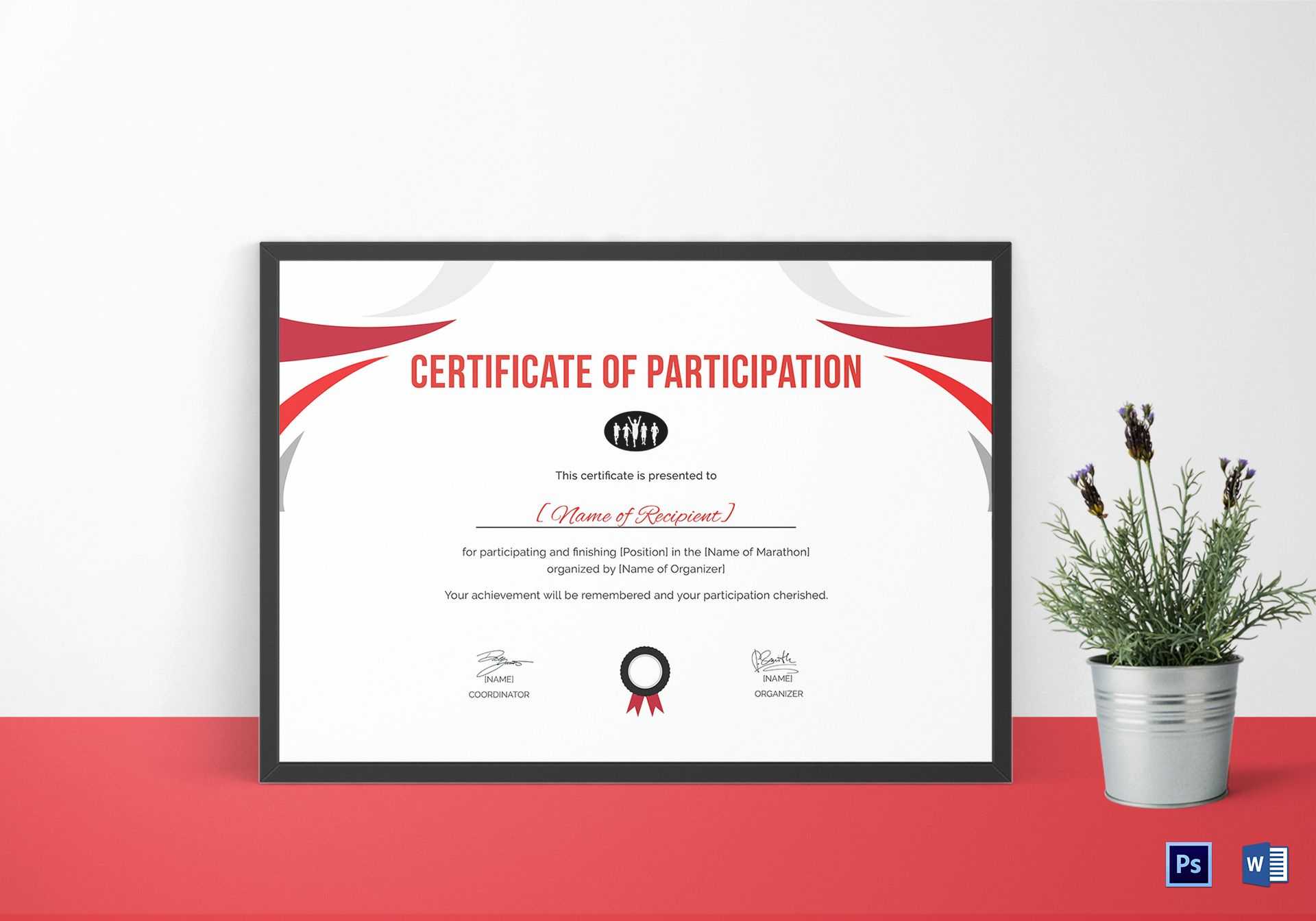 Participation Certificate For Running Template With Running Certificates Templates Free