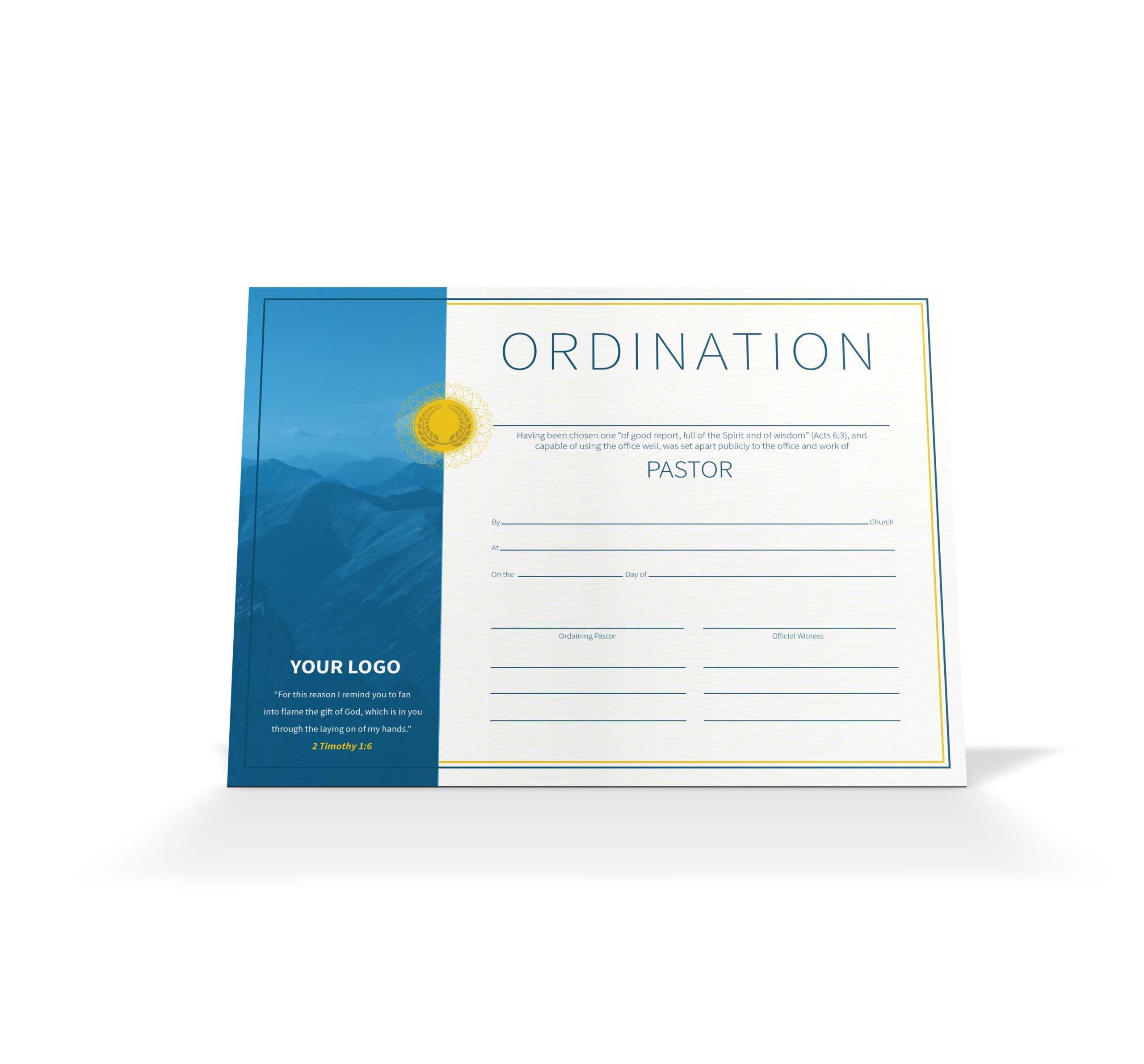 Pastor Ordination Certificate – Vineyard Digital Membership For Free Ordination Certificate Template