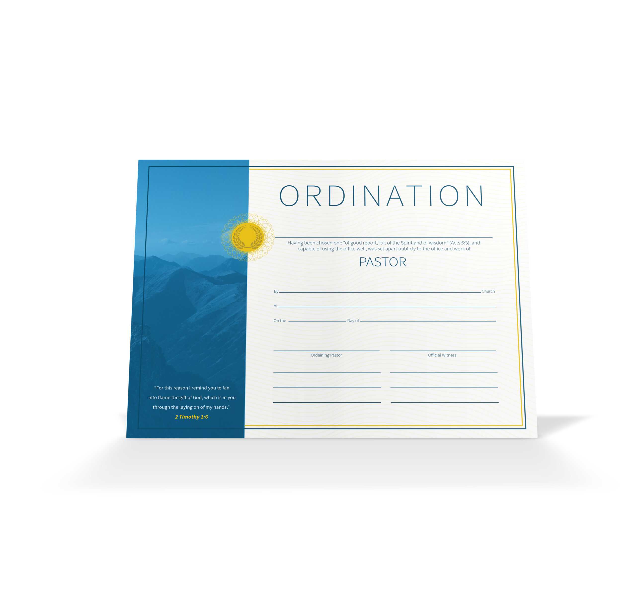 Pastor Ordination Certificate – Vineyard Digital Membership Pertaining To Ordination Certificate Templates