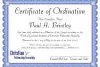 Pastoral Ordination Certificatepatricia Clay - Issuu with regard to Certificate Of Ordination Template