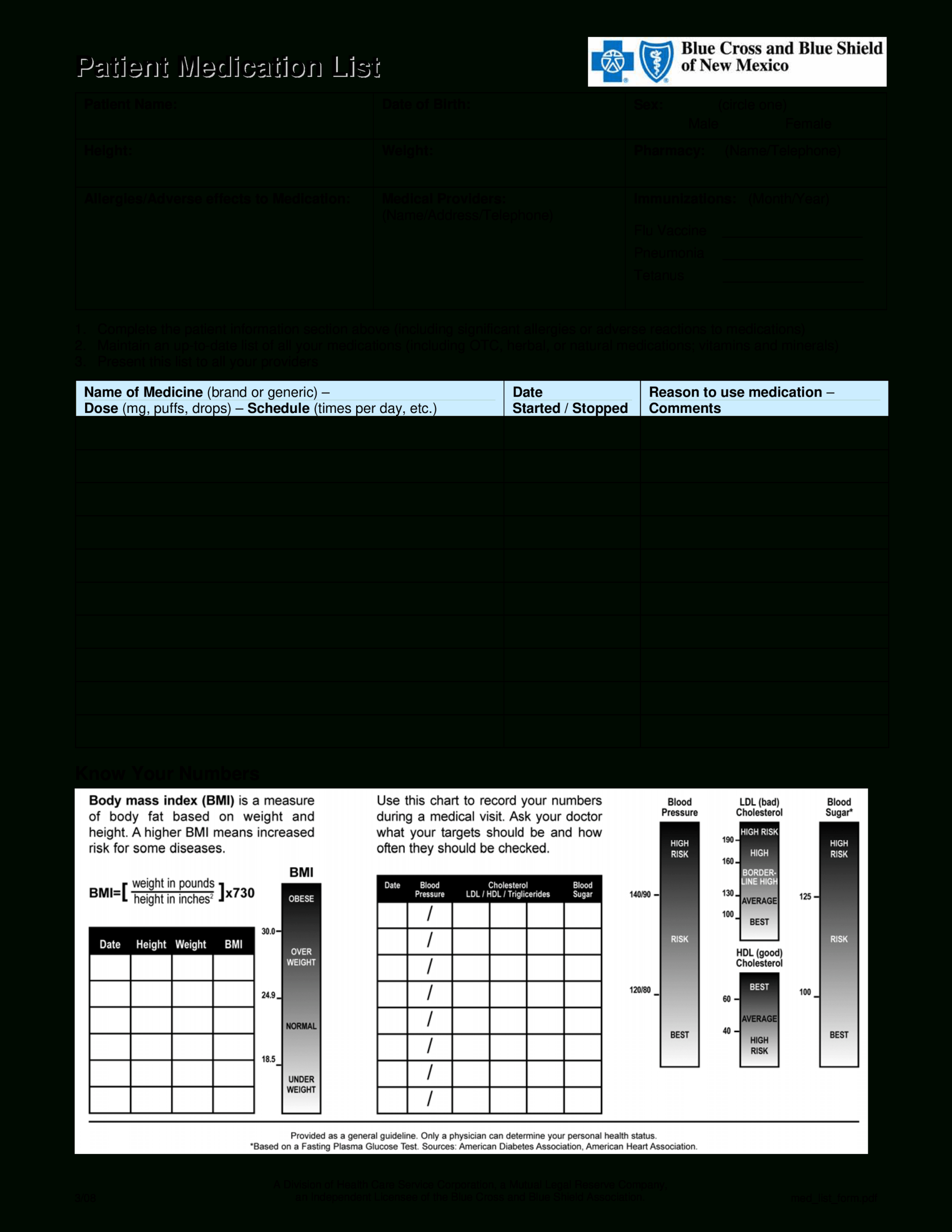 Patient List Template – Milas.westernscandinavia With Med Card Template