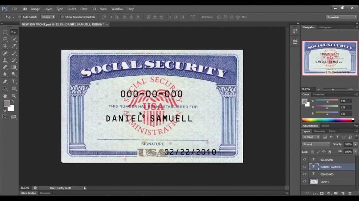 Pdf Social Security Card Template With Regard To Social Security Card Template Pdf