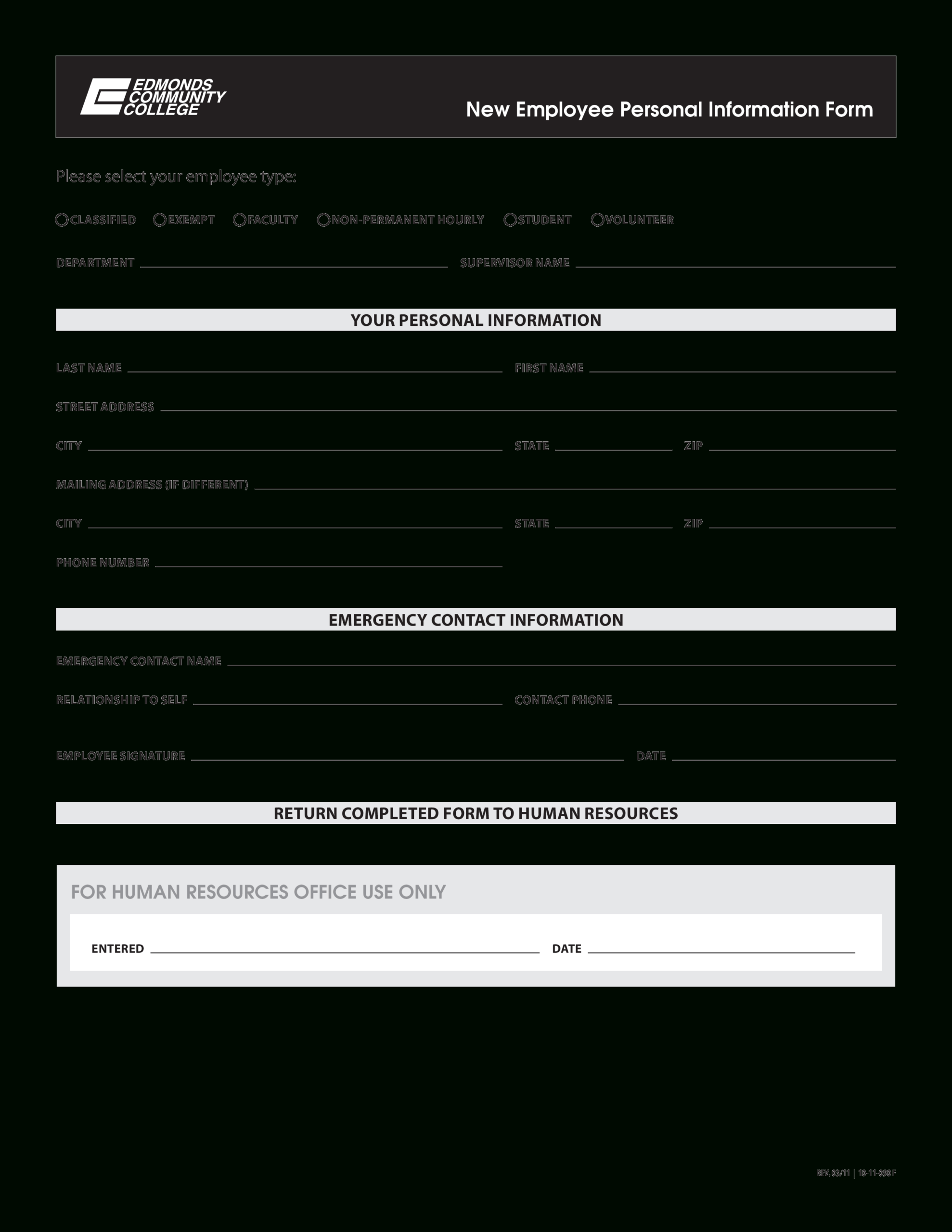 Personal Information Sheet | Templates At Intended For Student Information Card Template