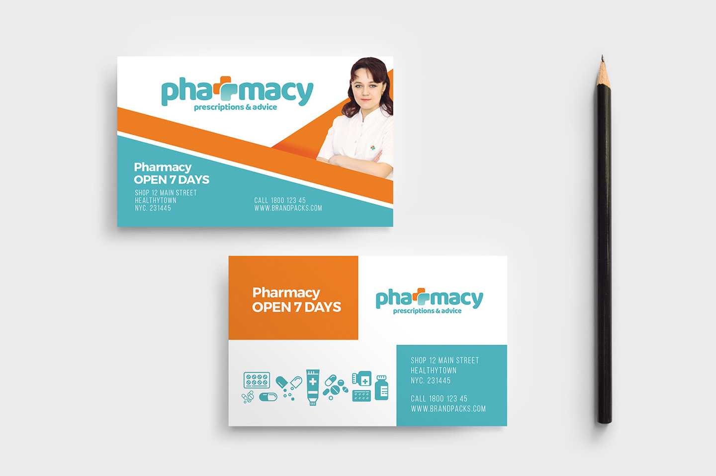 Pharmacy Business Card Template – Psd, Ai & Vector In Fold Over Business Card Template