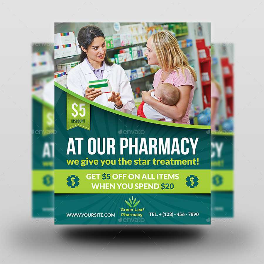 Pharmacy Flyer Template Vol.3 Regarding Pharmacy Brochure Template Free