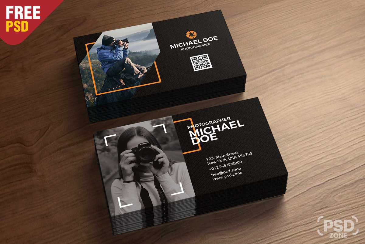 Photography Business Cards Template Psd - Psd Zone For Photography Business Card Template Photoshop