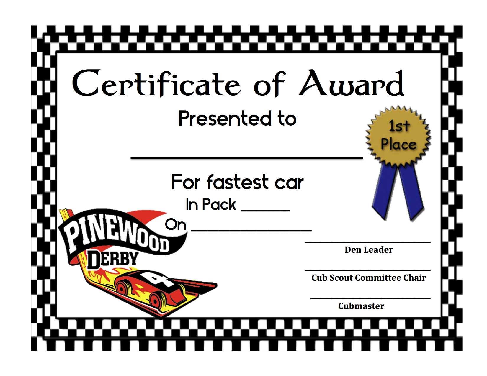 Pinewood Derby | Domesticity At Its Finest! In Pinewood Derby Certificate Template
