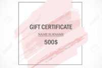 Pink Gift Certificate Template. pertaining to Pink Gift Certificate Template