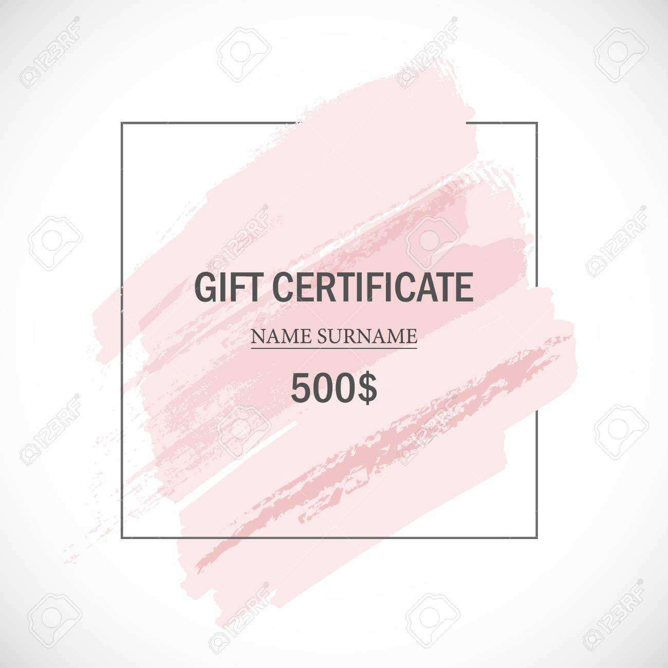 Pink Gift Certificate Template. Pertaining To Pink Gift Certificate Template