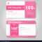 Pink Gift Voucher Template Layout Design Set For Pink Gift Certificate Template