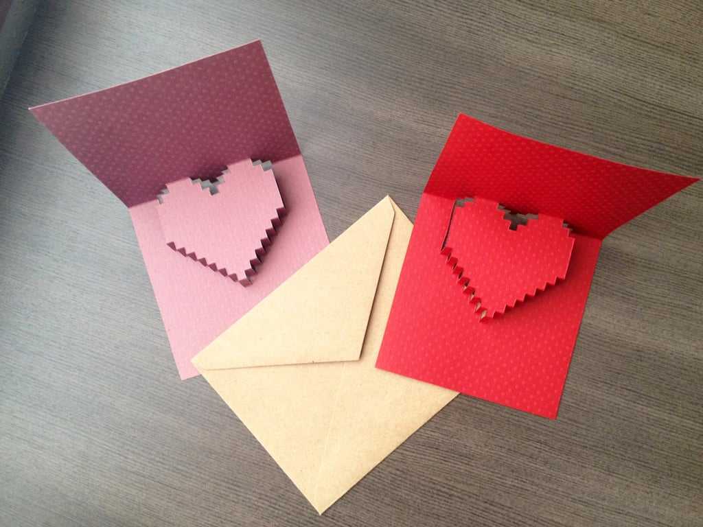 Pixel Pop Up Card | Pixel Hearts | Popsugar Tech Photo 7 Intended For Pixel Heart Pop Up Card Template