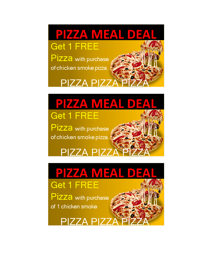 Pizza Or Meal Delivery Coupon | Templates At Inside Pizza Gift Certificate Template