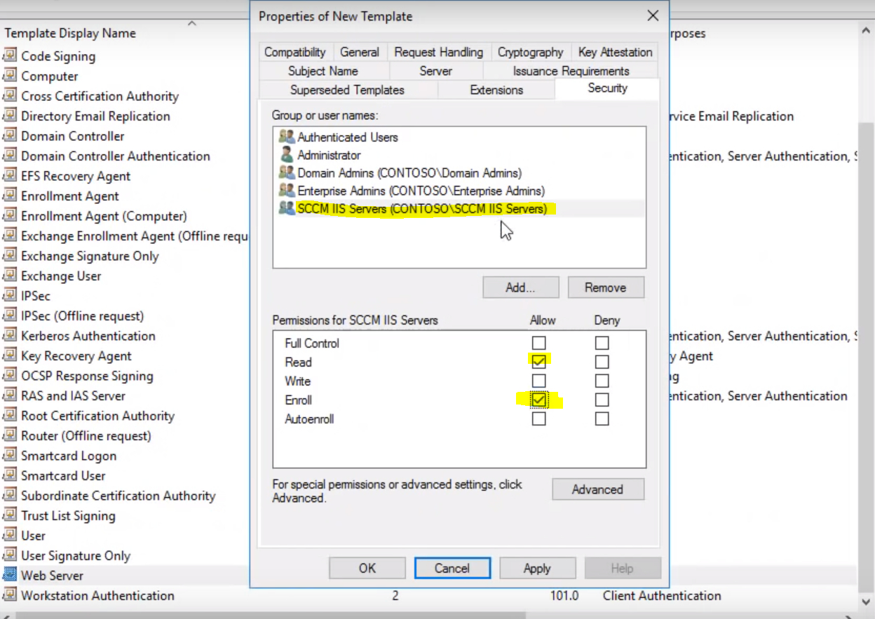Pki Certificate Requirement For Sccm – Hashmat It Nerd In Workstation Authentication Certificate Template