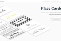 Place Cards Online - Place Cards Maker. Beautifully Designed regarding Celebrate It Templates Place Cards