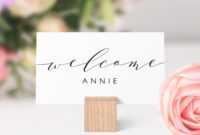 Place Cards Printable Template, Flat And Folded Welcome with regard to Place Card Setting Template