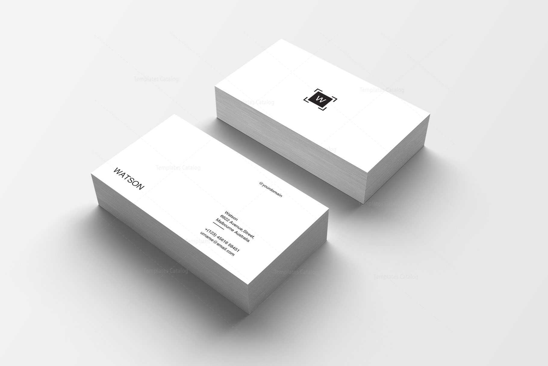 Plain Print Business Card Template 002529 Inside Plain Business Card Template