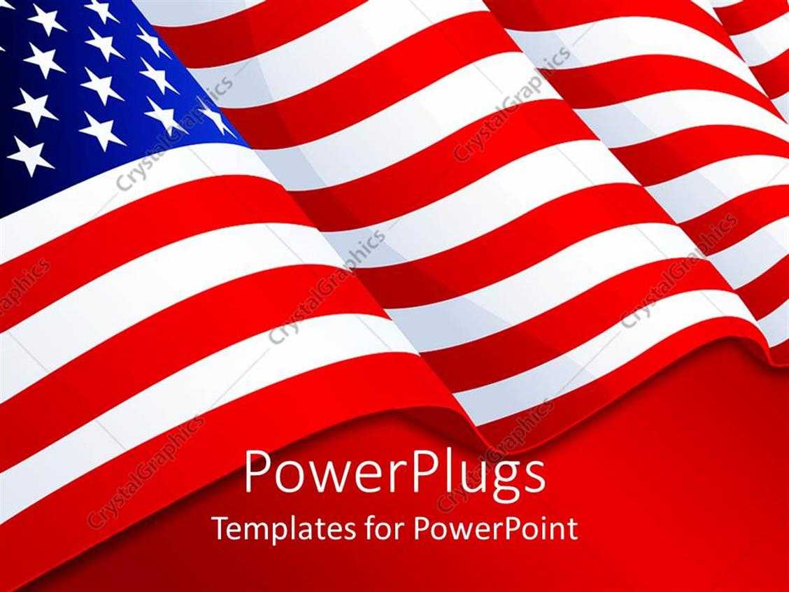 Powerpoint Template: American Flag Patriotic Background With Intended For Patriotic Powerpoint Template