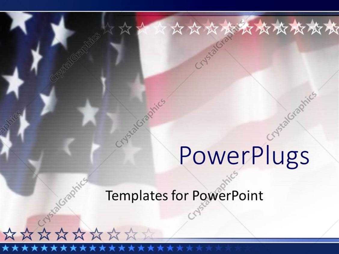 Powerpoint Template: American Flag Patriotic On Faded With Patriotic Powerpoint Template