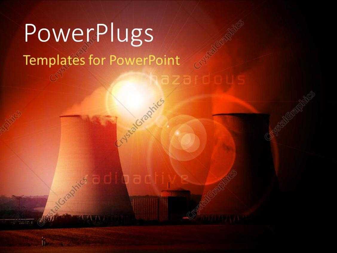 Powerpoint Template: Nuclear Power Station With Cooling Within Nuclear Powerpoint Template