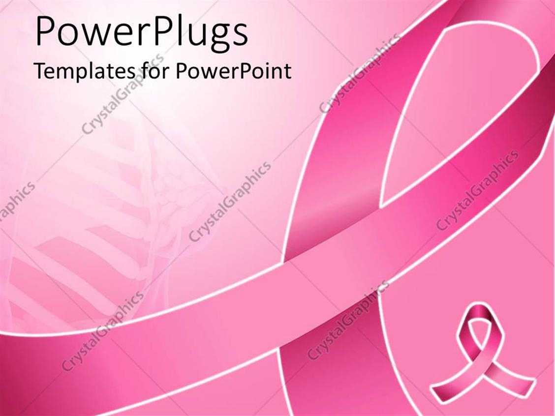 Powerpoint Template: Pink Ribbon For Fighting Breast Cancer Pertaining To Breast Cancer Powerpoint Template