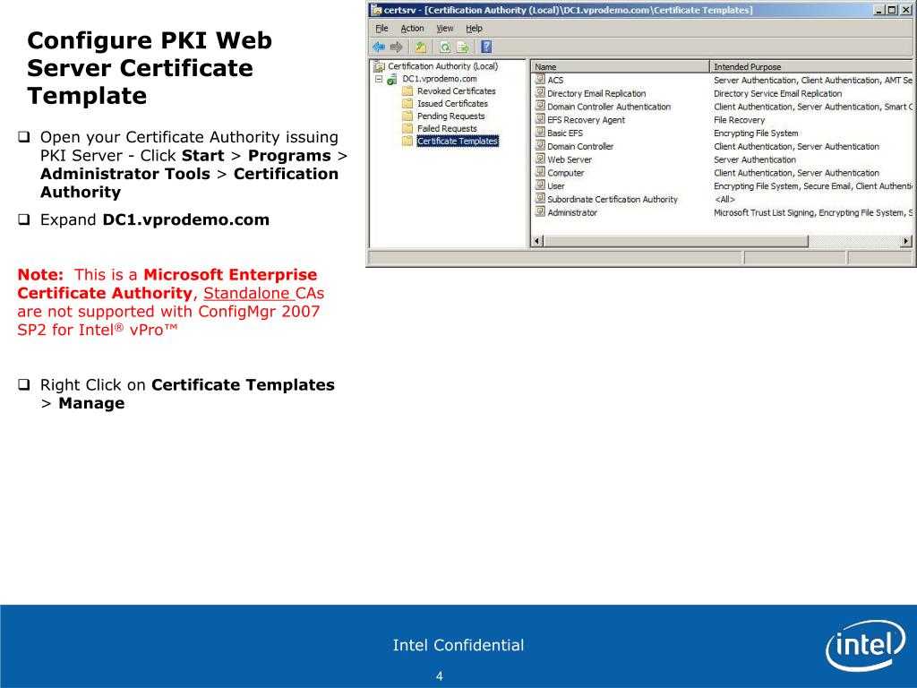 Ppt – Configure Pki Web Server Certificates For Each For Domain Controller Certificate Template