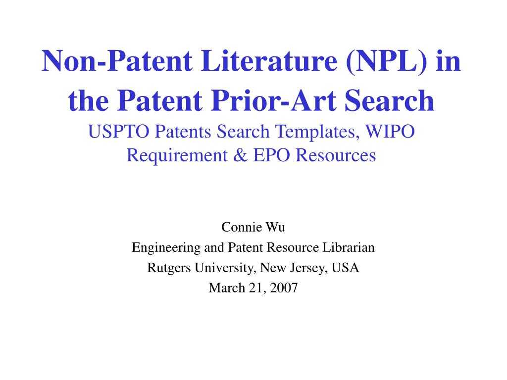 Ppt – Connie Wu Engineering And Patent Resource Librarian Pertaining To Rutgers Powerpoint Template